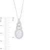 Thumbnail Image 2 of 3/4 CT. T.W. Oval-Shaped Multi-Diamond Curb Chain Bail Pendant in 10K White Gold