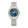 Thumbnail Image 1 of Ladies' Citizen Eco-Drive® Silhouette Crystal Accent Two-Tone Watch with Blue Dial (Model: FE1234-50L)