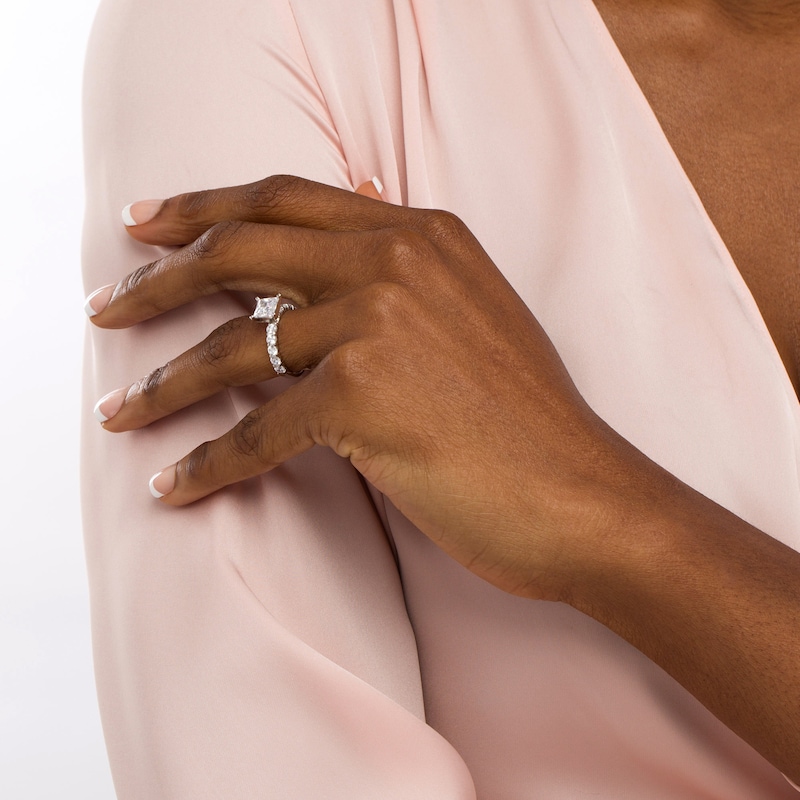 Main Image 2 of 2-1/2 CT. T.W. Princess-Cut Diamond Engagement Ring in 14K White Gold (I/I2)