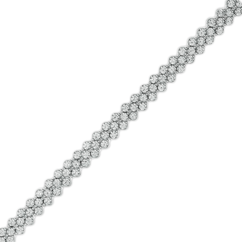 Main Image 1 of 5 CT. T.W. Diamond Cobblestone Bracelet in 10K White Gold
