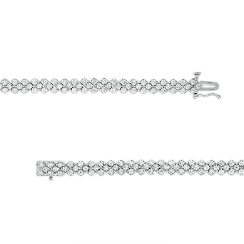 Main Image 3 of 5 CT. T.W. Diamond Cobblestone Bracelet in 10K White Gold