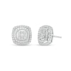 Thumbnail Image 0 of 1/2 CT. T.W. Multi-Diamond Double Cushion-Shaped Frame Stud Earrings in 10K White Gold