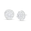 Thumbnail Image 0 of 2 CT. T.W. Multi-Diamond Stud Earrings in 10K White Gold