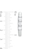 Thumbnail Image 2 of 1/5 CT. T.W. Diamond Three Stone Hoop Earrings in 10K White Gold