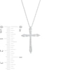 Thumbnail Image 2 of 1/4 CT. T.W. Baguette and Round Diamond Cross Pendant in 10K White Gold