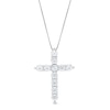 Thumbnail Image 1 of 2 CT. T.W. Diamond Cross Pendant in 10K White Gold