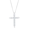 Thumbnail Image 0 of 2 CT. T.W. Diamond Cross Pendant in 10K White Gold