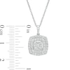 Thumbnail Image 3 of 1/2 CT. T.W. Cushion-Shaped Multi-Diamond Pendant in 10K White Gold