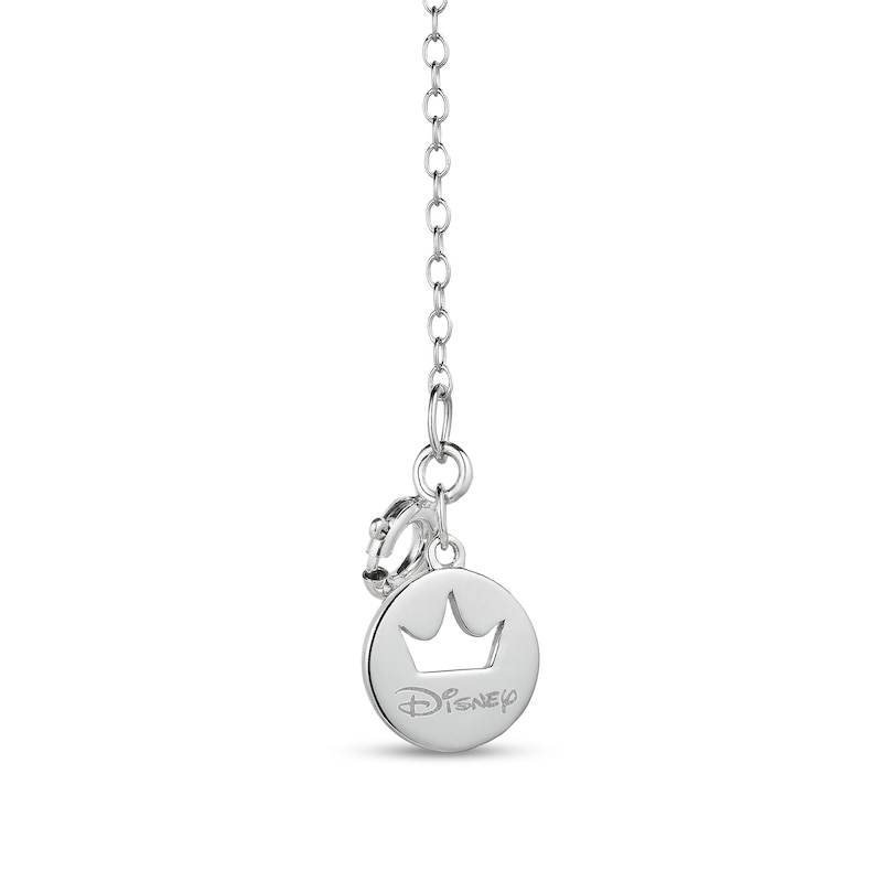 Main Image 2 of Enchanted Disney Jasmine Blue Topaz and 1/20 CT. T.W. Diamond Elephant Pendant in Sterling Silver with 10K Rose Gold