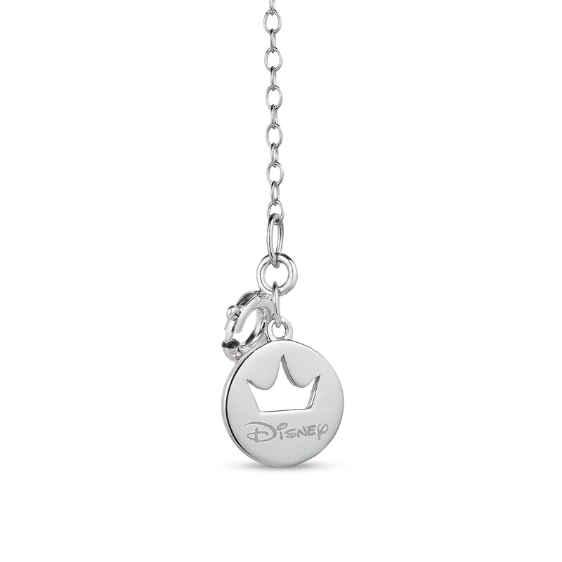 Main Image 2 of Enchanted Disney Majestic Princess 1/8 CT. T.W. Diamond "PRINCESS" Key Pendant in Sterling Silver and 10K Gold – 19"