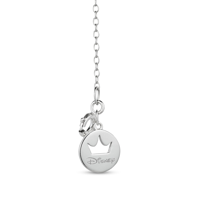 Main Image 2 of Enchanted Disney Villains Evil Queen Garnet and 1/10 CT. T.W. Diamond Key Pendant in Sterling Silver and 10K Gold- 19"