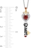 Thumbnail Image 3 of Enchanted Disney Villains Evil Queen Garnet and 1/10 CT. T.W. Diamond Key Pendant in Sterling Silver and 10K Gold- 19"