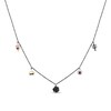 Thumbnail Image 1 of Enchanted Disney Villains Garnet and 1/8 CT. T.W. Diamond Necklace in Sterling Silver and 10K Two-Tone Gold
