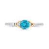 Thumbnail Image 4 of Enchanted Disney Jasmine Swiss Blue Topaz and 1/10 CT. T.W. Diamond Ring in Sterling Silver and 10K Gold