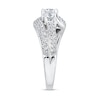Thumbnail Image 1 of 1-1/2 CT. T.W. Diamond Three Stone Bypass Engagement Ring in 14K White Gold