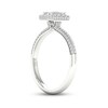 Thumbnail Image 2 of Trouvaille Collection 3/4 CT. T.W. DeBeers®-Graded Emerald-Cut Diamond Frame Engagement Ring in Platinum (F/SI2)
