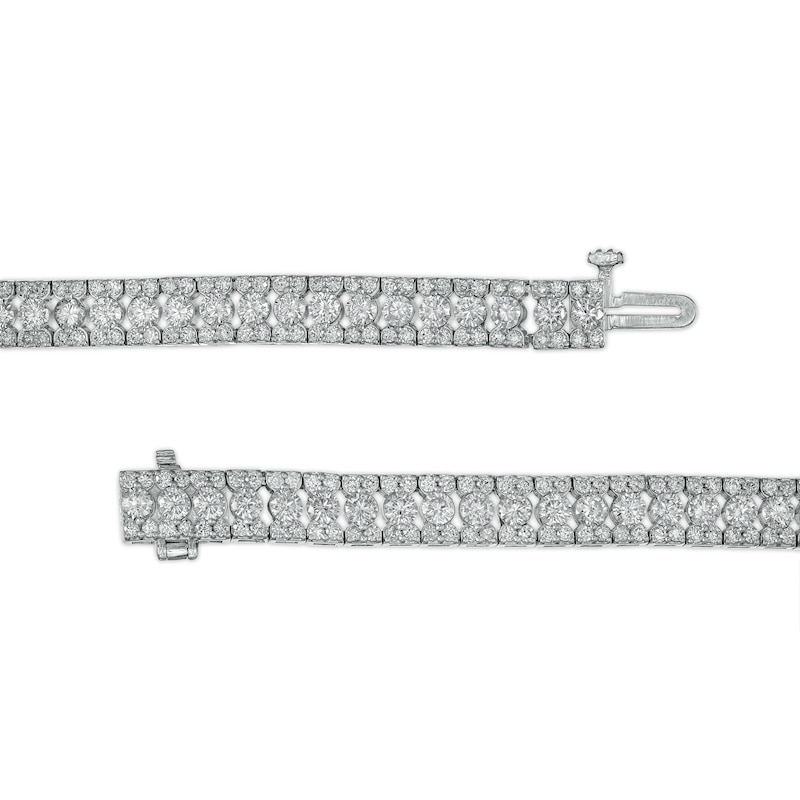 Main Image 3 of 6 CT. T.W. Diamond Multi-Row Line Bracelet in 10K White Gold