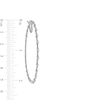 Thumbnail Image 3 of 1 CT. T.W. Diamond Station Inside-Out Hoop Earrings in 10K White Gold
