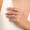 Thumbnail Image 2 of 1-1/3 CT. T.W. Certified Oval Diamond Frame Vintage-Style Engagement Ring in 14K White Gold (I/I1)