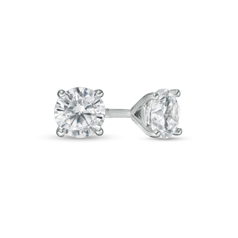 Main Image 1 of 1/2 CT. T.W. Certified Lab-Grown Diamond Solitaire Stud Earrings in 14K White Gold (F/SI2)