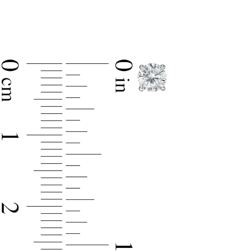 Main Image 3 of 1/2 CT. T.W. Certified Lab-Grown Diamond Solitaire Stud Earrings in 14K White Gold (F/SI2)