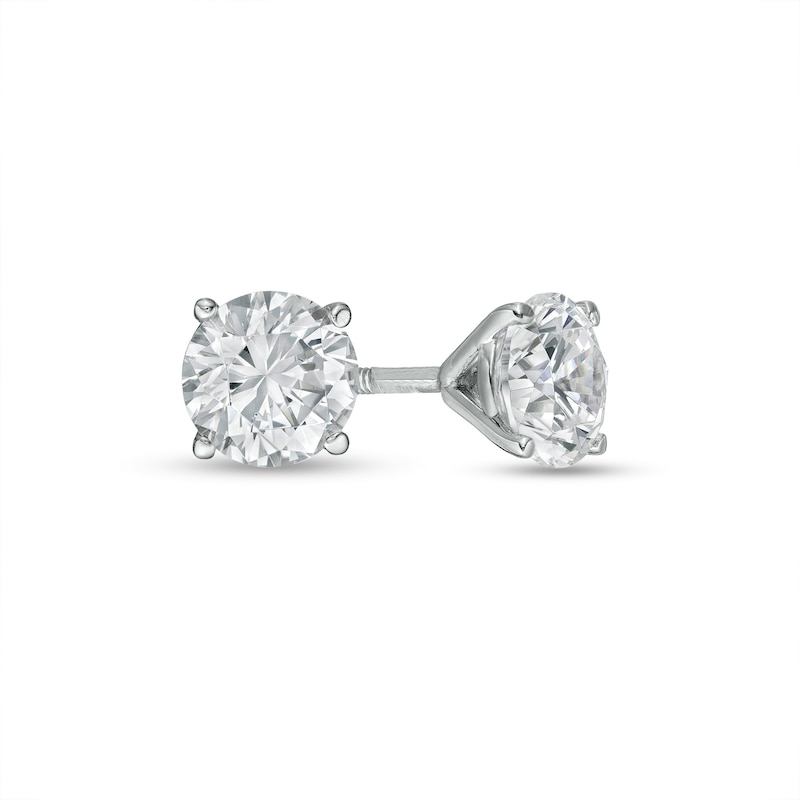 Main Image 1 of 1 CT. T.W. Certified Lab-Grown Diamond Solitaire Stud Earrings in 14K White Gold (F/SI2)