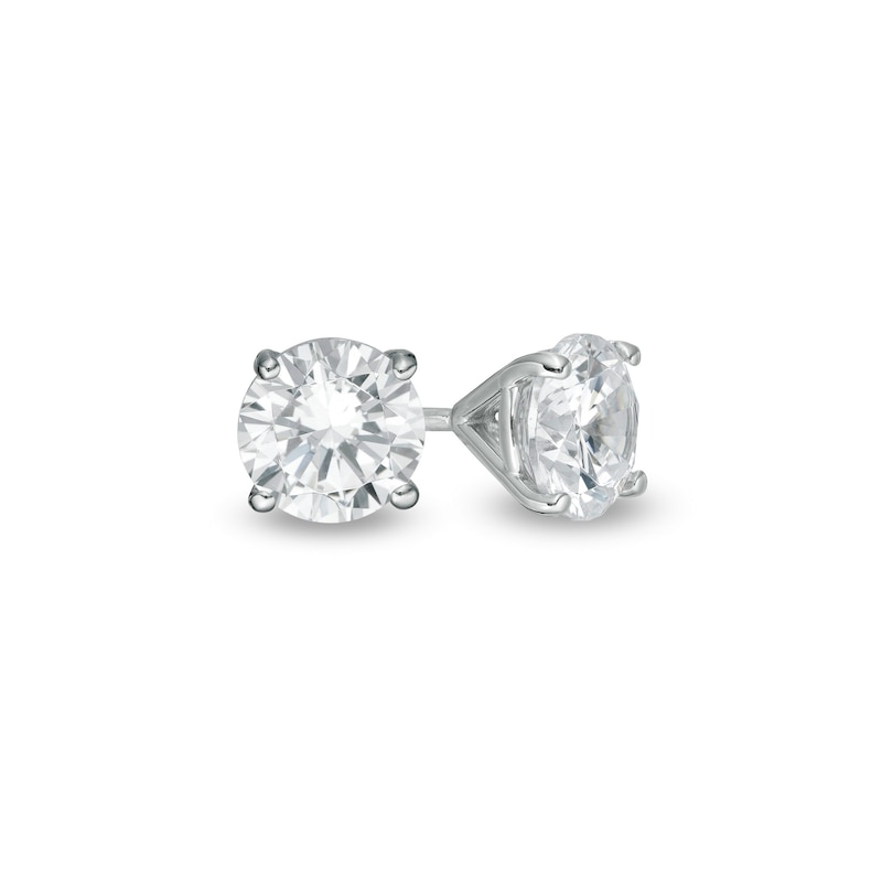 Main Image 1 of 1-1/2 CT. T.W. Certified Lab-Grown Diamond Solitaire Stud Earrings in 14K White Gold (F/SI2)