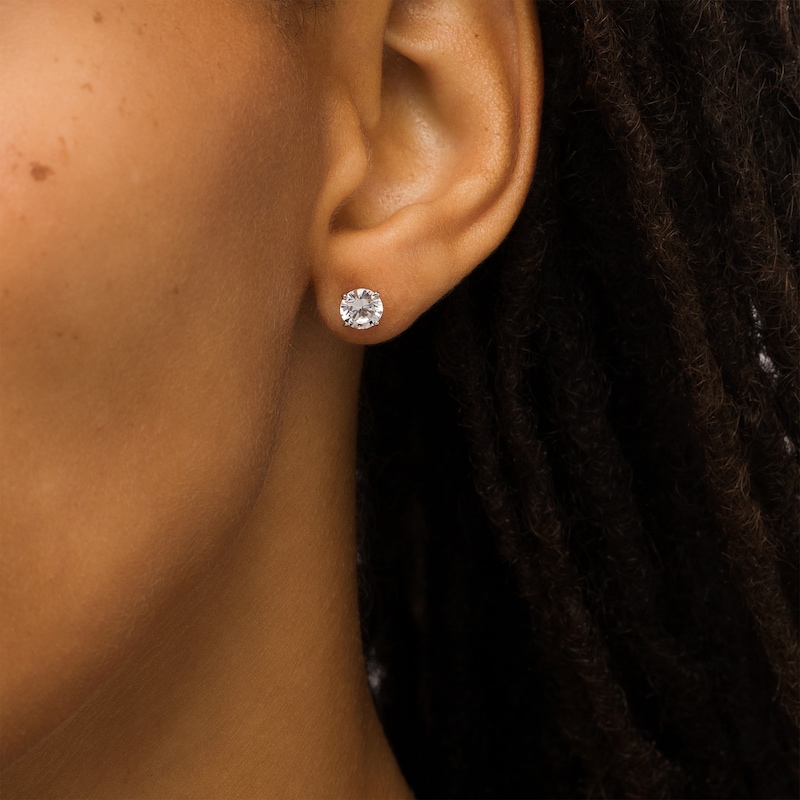 Main Image 2 of 1-1/2 CT. T.W. Certified Lab-Grown Diamond Solitaire Stud Earrings in 14K White Gold (F/SI2)