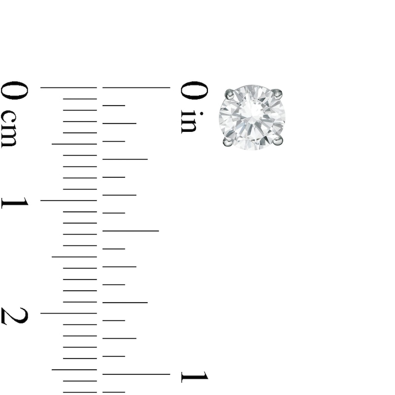 Main Image 3 of 1-1/2 CT. T.W. Certified Lab-Grown Diamond Solitaire Stud Earrings in 14K White Gold (F/SI2)