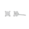 Thumbnail Image 0 of 1/2 CT. T.W. Certified Princess-Cut Lab-Created Diamond Solitaire Stud Earrings in 14K White Gold (F/SI2)