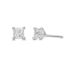 Thumbnail Image 1 of 1/2 CT. T.W. Certified Princess-Cut Lab-Grown Diamond Solitaire Stud Earrings in 14K White Gold (F/SI2)