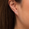 Thumbnail Image 2 of 1/2 CT. T.W. Certified Princess-Cut Lab-Grown Diamond Solitaire Stud Earrings in 14K White Gold (F/SI2)