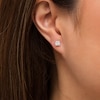 Thumbnail Image 2 of 1 CT. T.W. Certified Princess-Cut Lab-Grown Diamond Solitaire Stud Earrings in 14K White Gold (F/SI2)