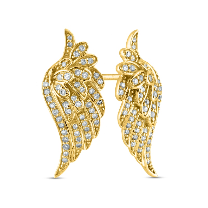 1/4 CT. T.W. Diamond Wing Stud Earrings in 14K Gold