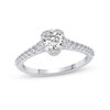 Thumbnail Image 1 of 5/8 CT. T.W. Diamond Flower Frame Engagement Ring in 14K White Gold