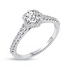Thumbnail Image 2 of 5/8 CT. T.W. Diamond Flower Frame Engagement Ring in 14K White Gold