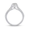 Thumbnail Image 4 of 5/8 CT. T.W. Diamond Flower Frame Engagement Ring in 14K White Gold