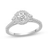 Thumbnail Image 1 of 1 CT. T.W. Diamond Frame Engagement Ring in 14K White Gold