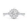 Thumbnail Image 3 of 1 CT. T.W. Diamond Frame Engagement Ring in 14K White Gold