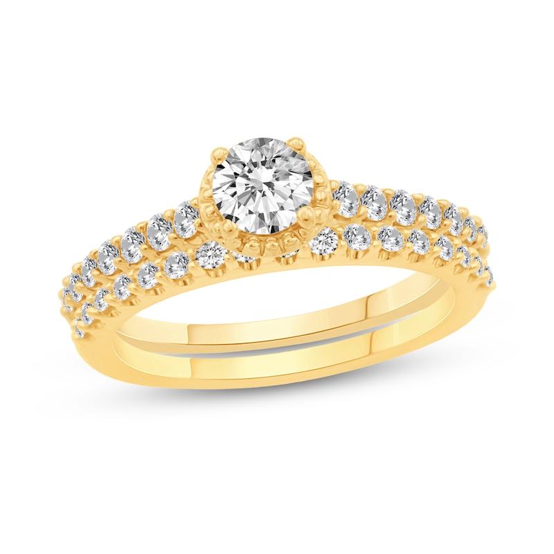 Main Image 1 of 5/8 CT. T.W. Diamond Bridal Set in 14K Gold