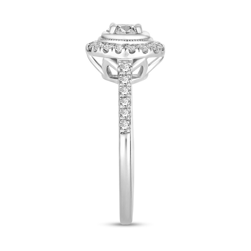 Main Image 2 of 3/4 CT. T.W. Diamond Frame Engagement Ring in 14K White Gold