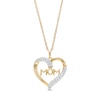 Thumbnail Image 0 of 1/4 CT. T.W. Diamond "MOM" Heart Pendant in 10K Gold