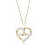 Thumbnail Image 1 of 1/4 CT. T.W. Diamond "MOM" Heart Pendant in 10K Gold