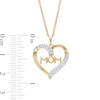 Thumbnail Image 1 of 1/4 CT. T.W. Diamond "MOM" Heart Pendant in 10K Gold