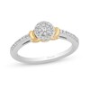 Thumbnail Image 1 of Enchanted Disney Tinker Bell 1/5 CT. T.W. Multi-Diamond Frame Collar Promise Ring in Sterling Silver and 10K Gold