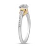 Thumbnail Image 2 of Enchanted Disney Tinker Bell 1/5 CT. T.W. Multi-Diamond Frame Collar Promise Ring in Sterling Silver and 10K Gold