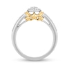 Thumbnail Image 2 of Enchanted Disney Tinker Bell 1/5 CT. T.W. Multi-Diamond Frame Collar Promise Ring in Sterling Silver and 10K Gold