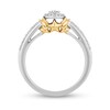 Thumbnail Image 2 of Enchanted Disney Tinker Bell 1/5 CT. T.W. Multi-Diamond Frame Collar Promise Ring in Sterling Silver and 10K Gold