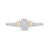 Thumbnail Image 4 of Enchanted Disney Tinker Bell 1/5 CT. T.W. Multi-Diamond Frame Collar Promise Ring in Sterling Silver and 10K Gold