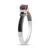 Thumbnail Image 2 of Enchanted Disney Villains Evil Queen 5.0mm Garnet and 1/5 CT. T.W. Diamond Promise Ring in Sterling Silver and 10K Gold